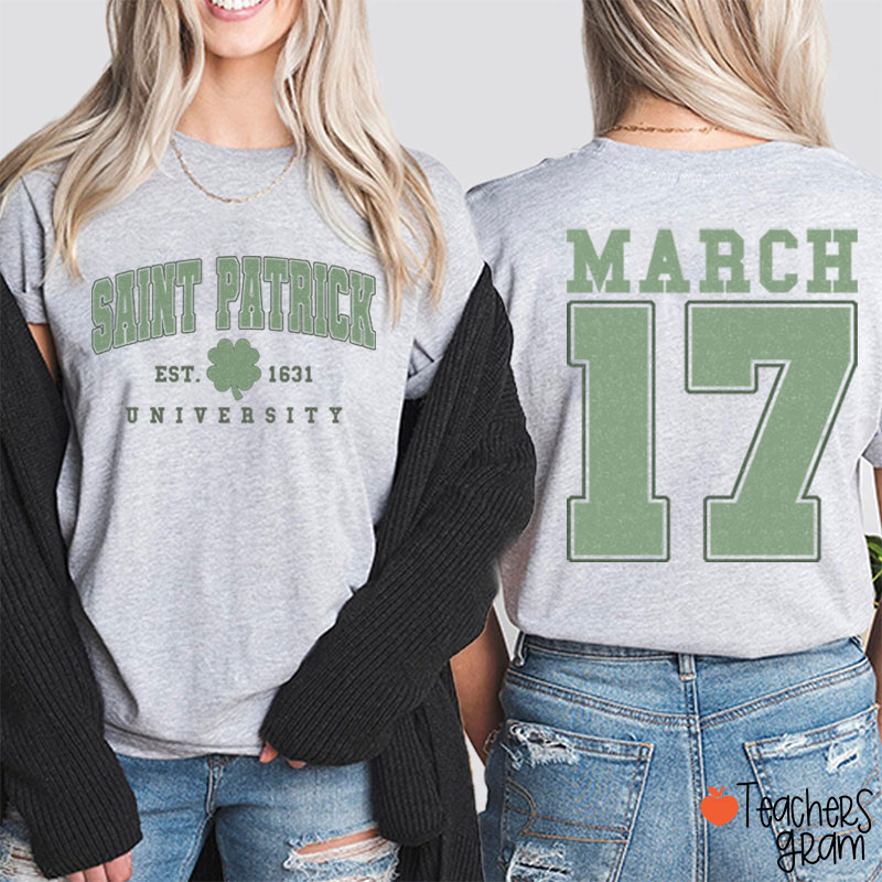 Saint Patrick Teacher Two Sided T-Shirt