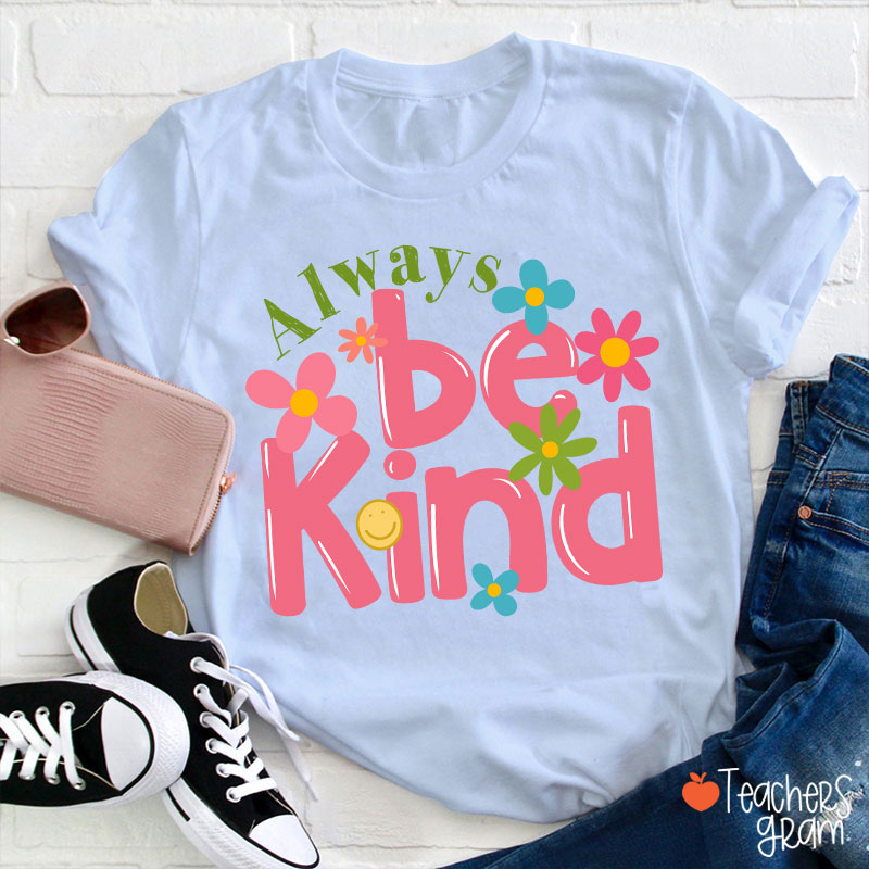 Be Kind Flower Teacher T-Shirt