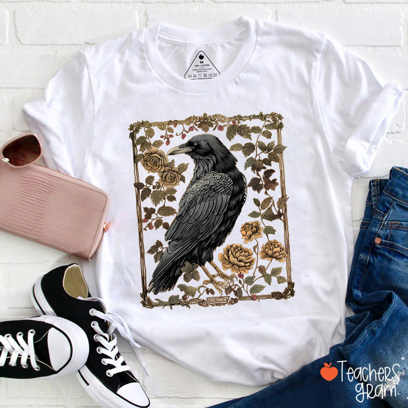 Dark Academia Raven Teacher T-Shirt