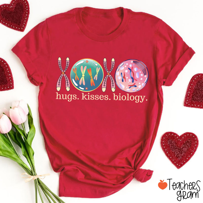 XOXO Hugs Kisses Biology Science Teacher T-Shirt