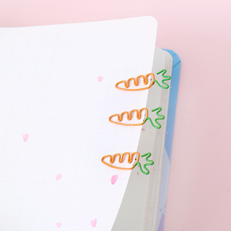 20Pcs Egurs Carrot Paper Clips