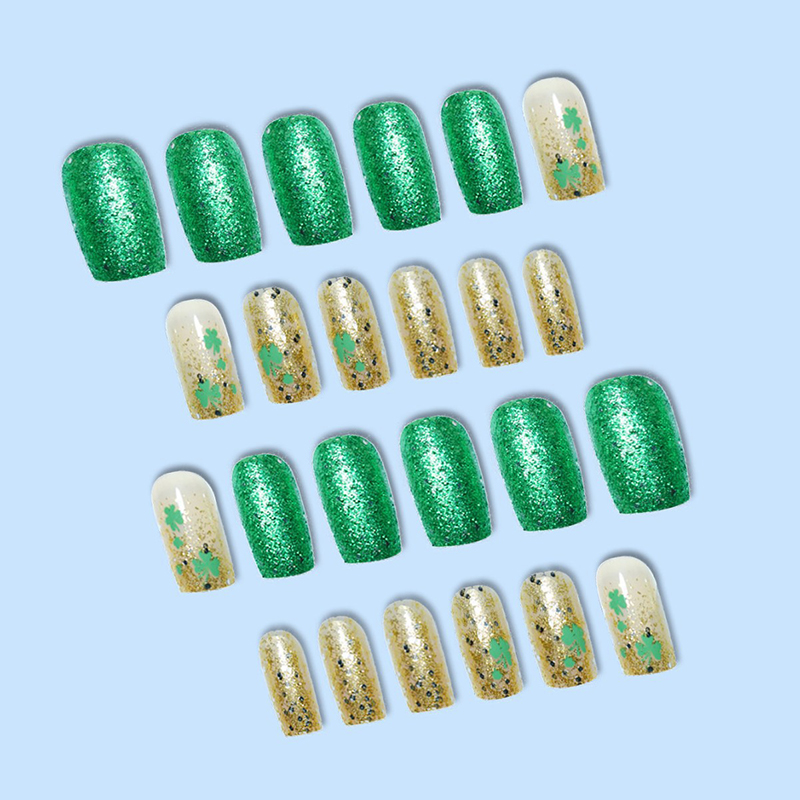 Four Leaf Clover St. Patrick's Day Teacher Fake Nail