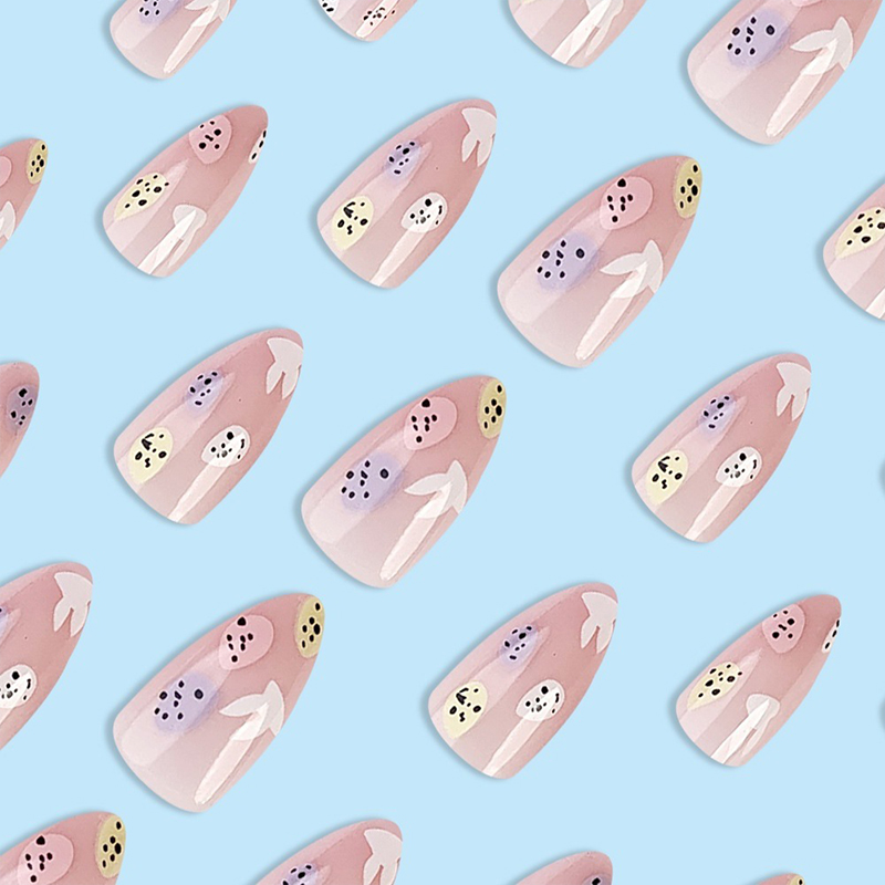 24pcs Easter Egg Bunny Teacher Fake Nail