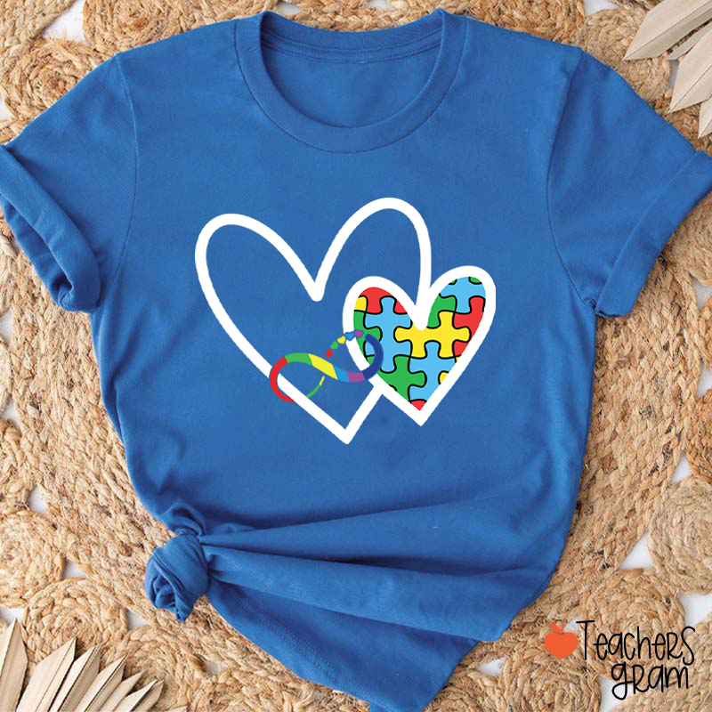 Autism Heart Teacher T-Shirt