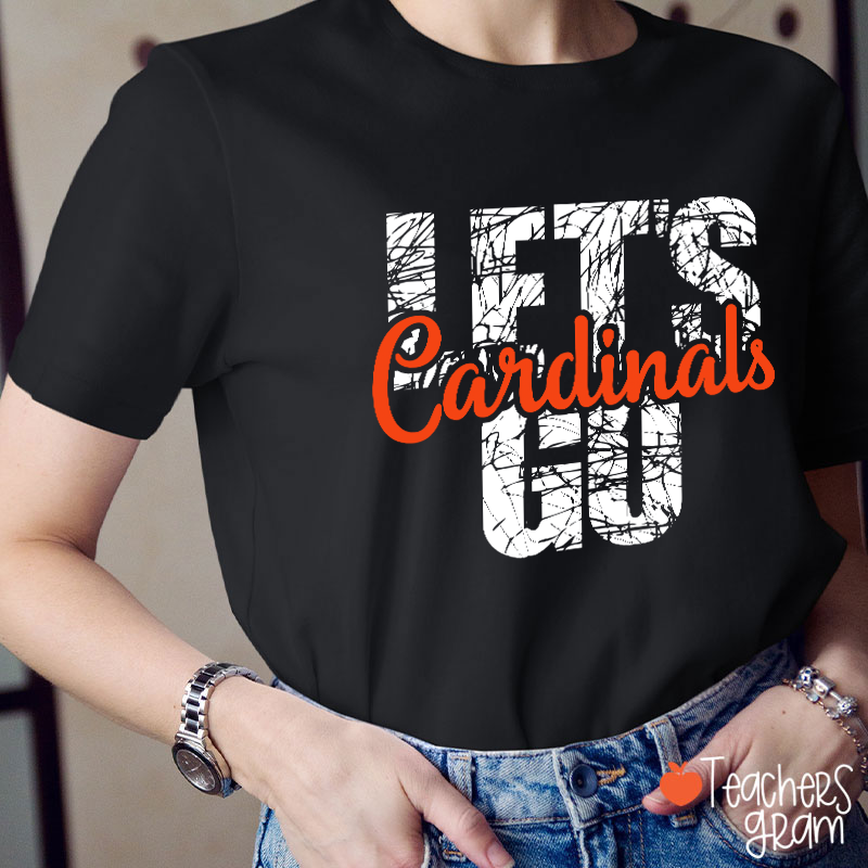 Personalized Mascot Let's Go Teacher T-Shirt