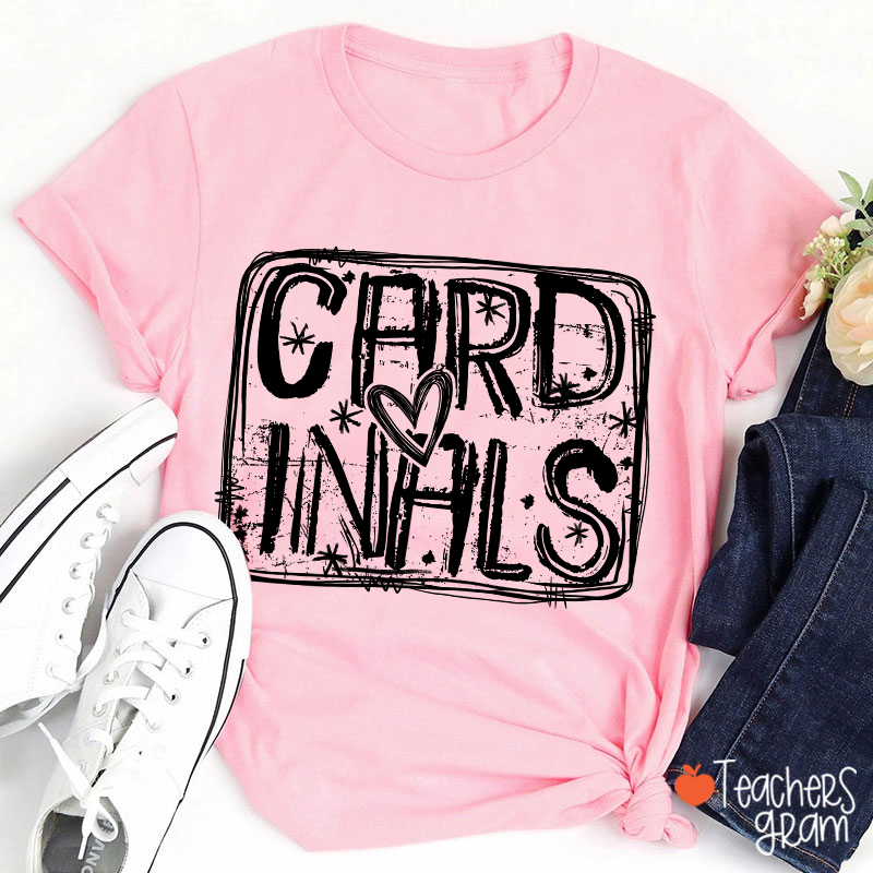 Personalized Mascot Graffiti Spirit Game Day Teacher T-Shirt