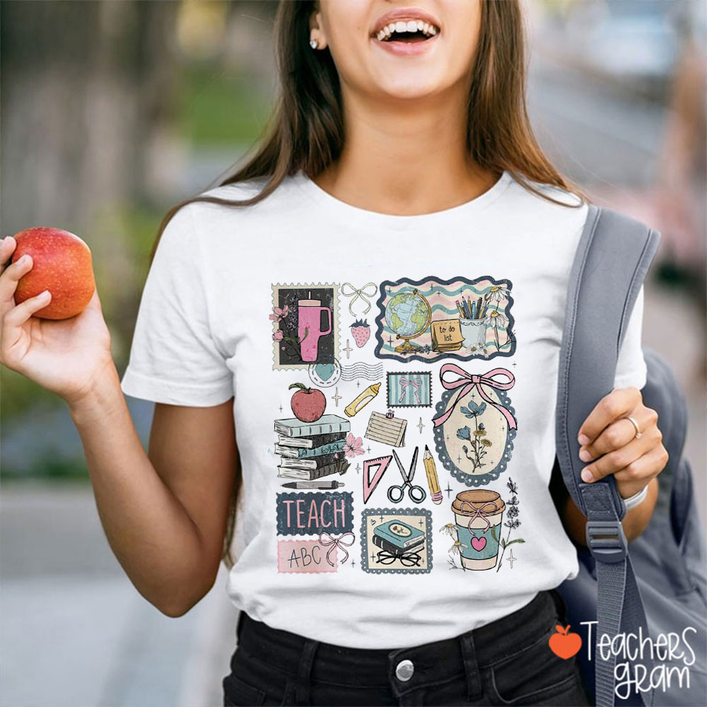 Librarian Scrapbook Stamp Teacher T-Shirt