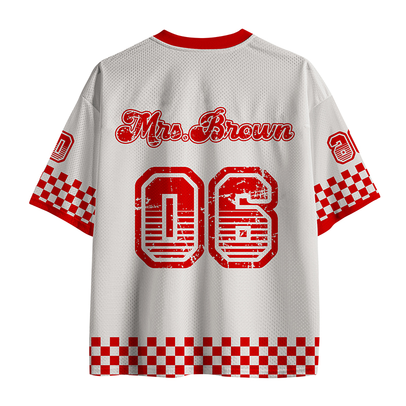 Personalized Mascot School Spirit Game Day Teacher Mesh Jersey