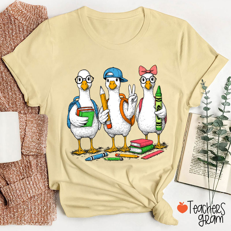 Goose Back To School Teacher T-Shirt