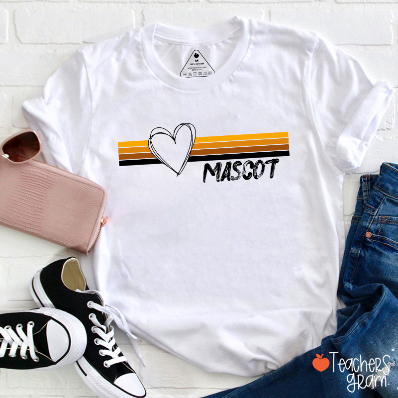 Personalized Mascot Distressed Retro School Spirit Teacher T-Shirt