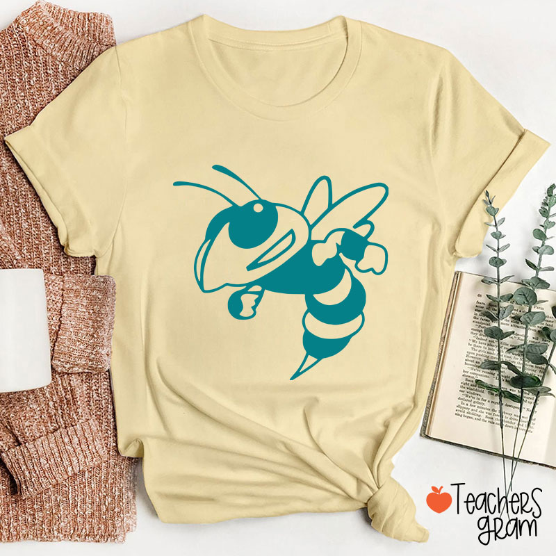 Personalized Mascot Silhouette School Spirit Teacher T-Shirt