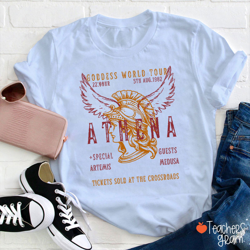 Athena Goddess World Tour Teacher T-Shirt