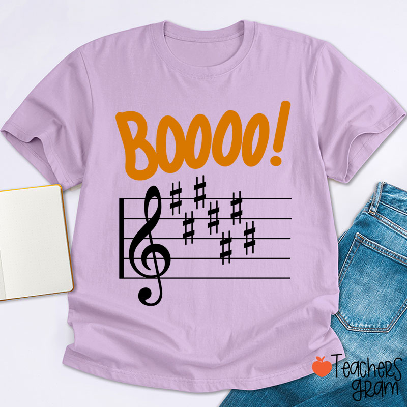 Boo Music Score Teacher T-Shirt