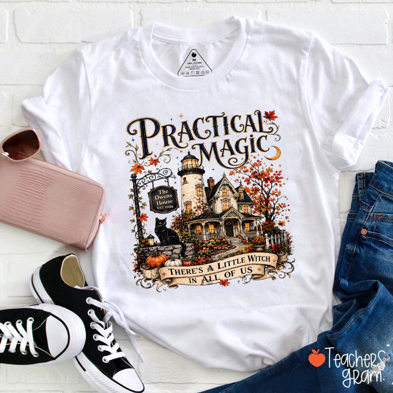 Practical Magic Fall Witch House Teacher T-Shirt