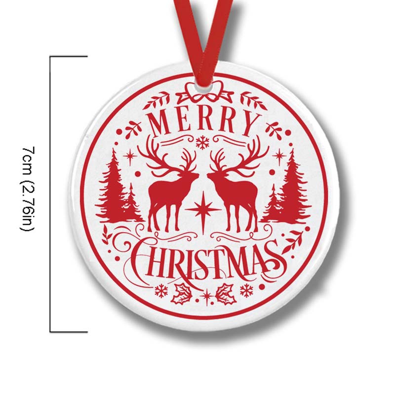 Merry Christmas Teacher Ceramic Christmas Ornament