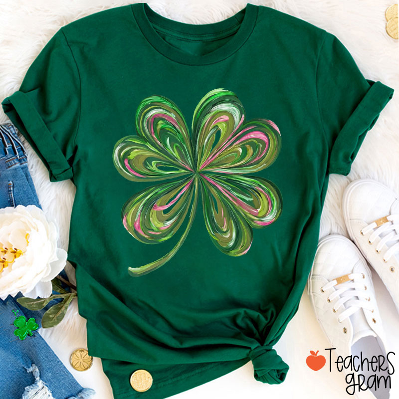 St. Patrick's Day Shamrock Teacher T-Shirt