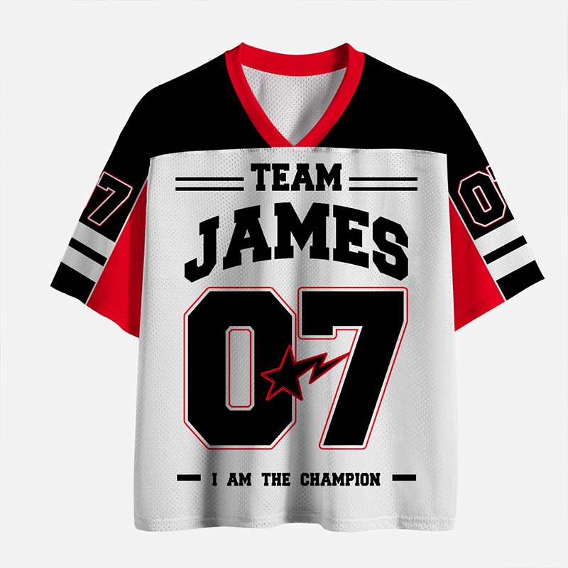 Personalized Name And Number Star Lightning Teacher Mesh Jersey