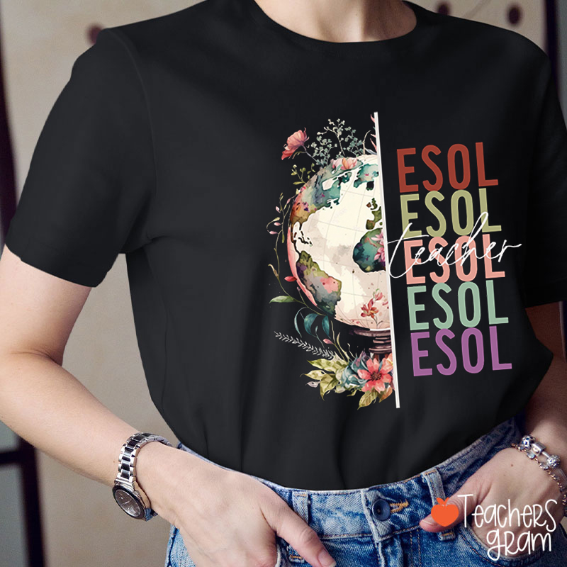 Cute World Language ESOL Teacher T-Shirt