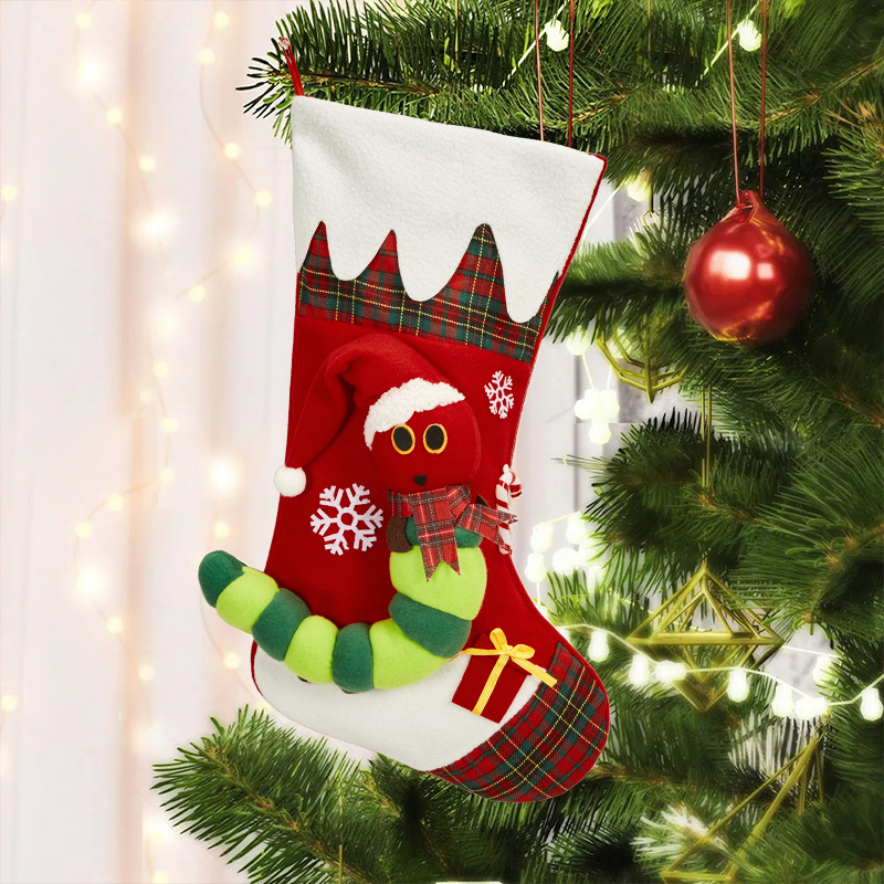 Handmade 3D Children's Book Caterpillar Christmas Stocking