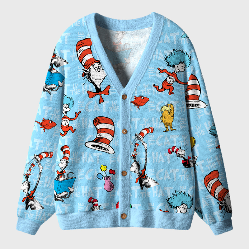 The Funny Cat Teacher Ugly Cardigan Sweaters