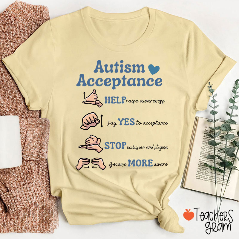 Autism Acceptance Teacher T-Shirt