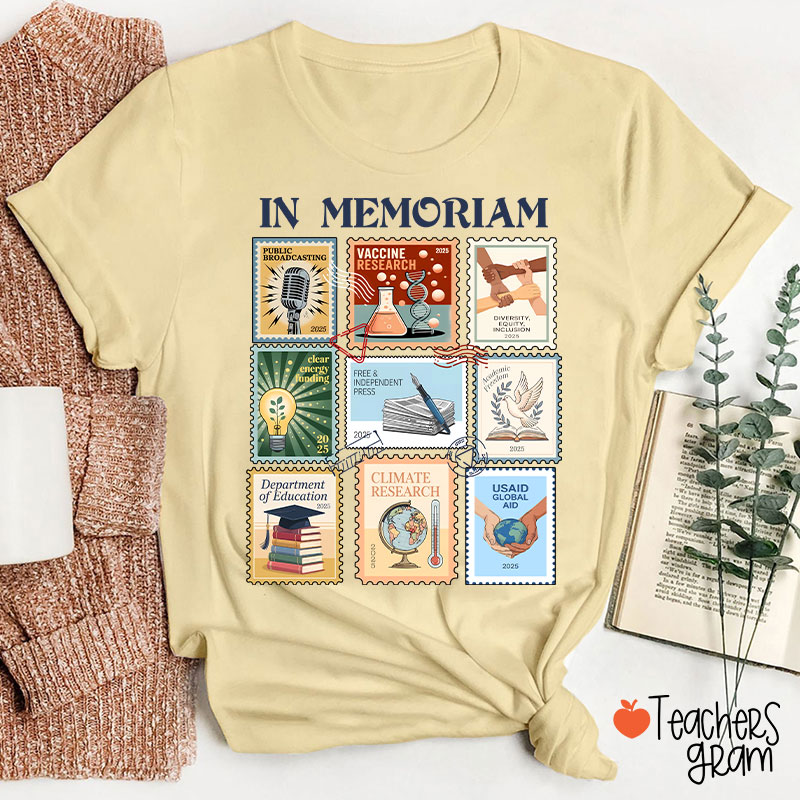 Retro In Memoriam Teacher T-Shirt