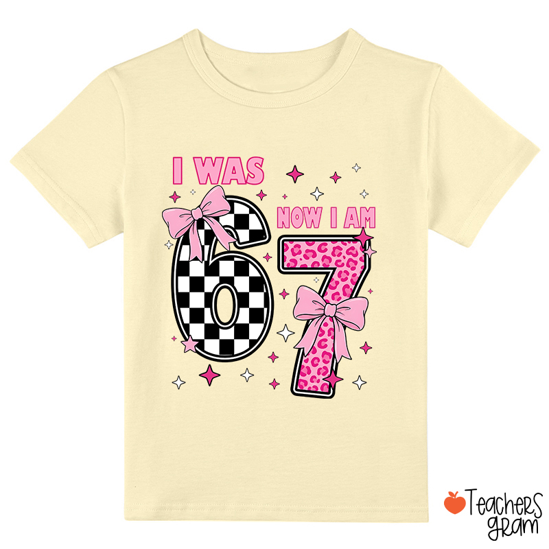 I Was Six Now I'm Seven Checkered Class T-Shirt