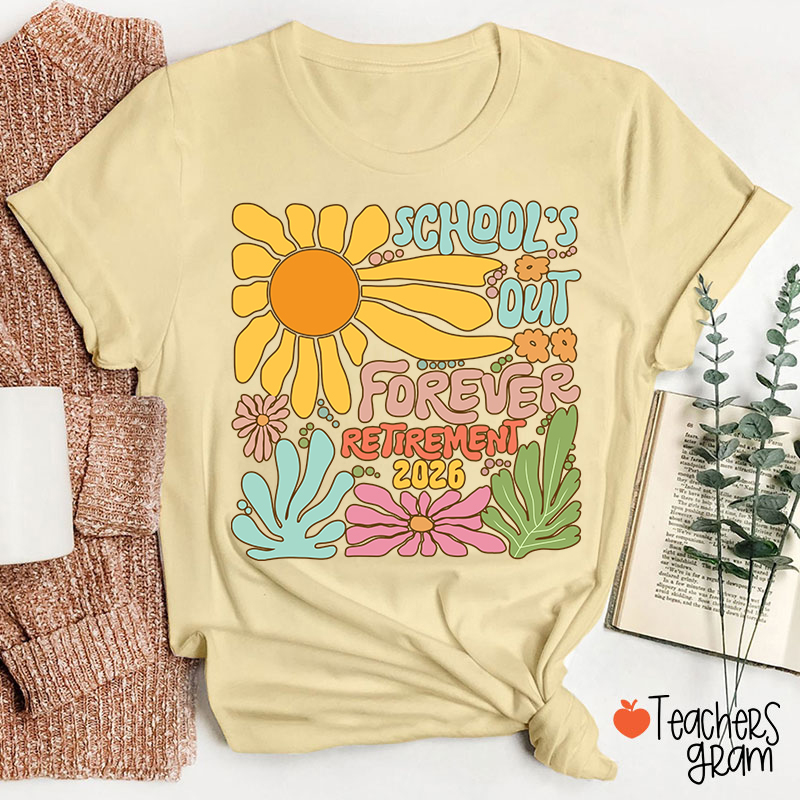 Personalized Colorful Sunflowers And Text Teacher T-Shirt