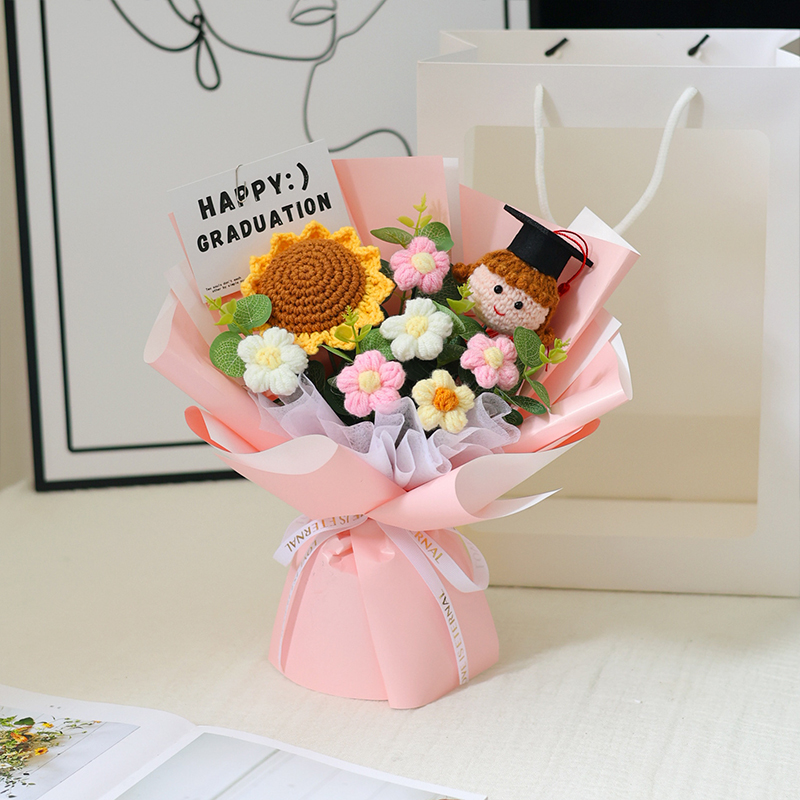 Handmade Crochet Graduation Bouquet