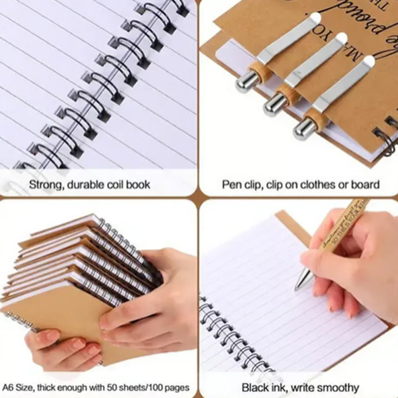 Inspirational Quotes Notebook Keychain Set