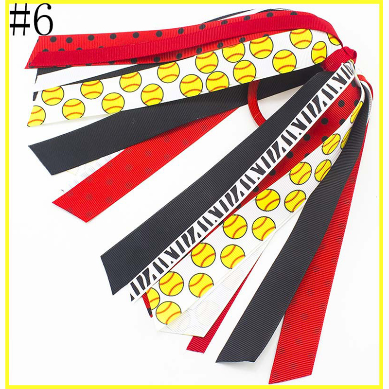 Soccer Ponytail Streamer Hair Ties