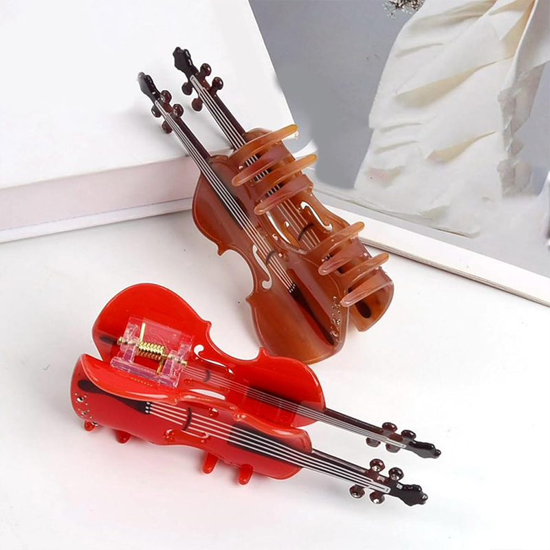 Fashionable Acetate Violin Hair Clip