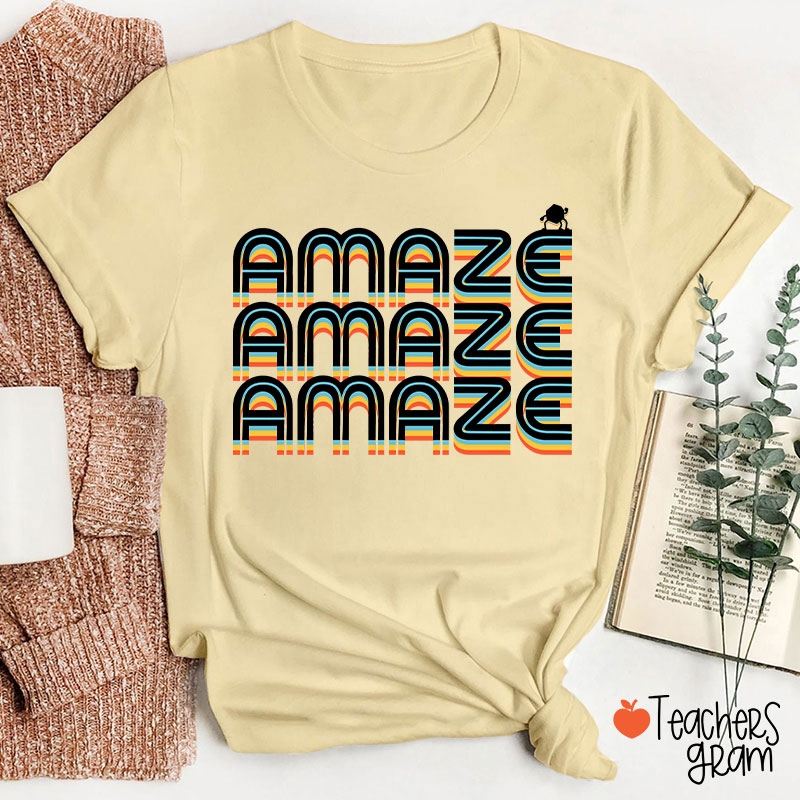 Amaze Rocky Rainbow Teacher T-Shirt