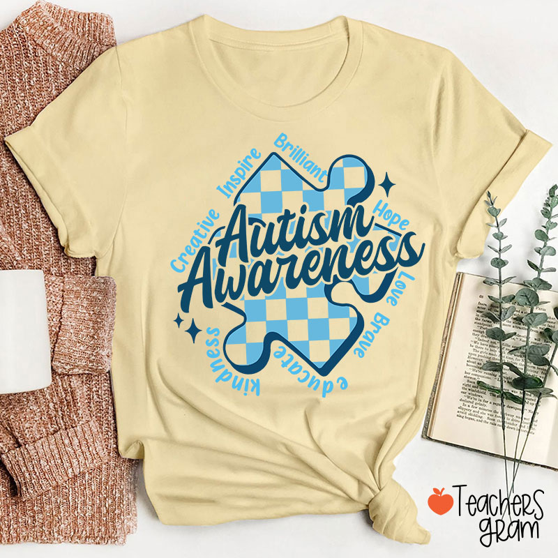 Inspire Brilliant Hope Love Brave Educate Kindness Teacher T-Shirt