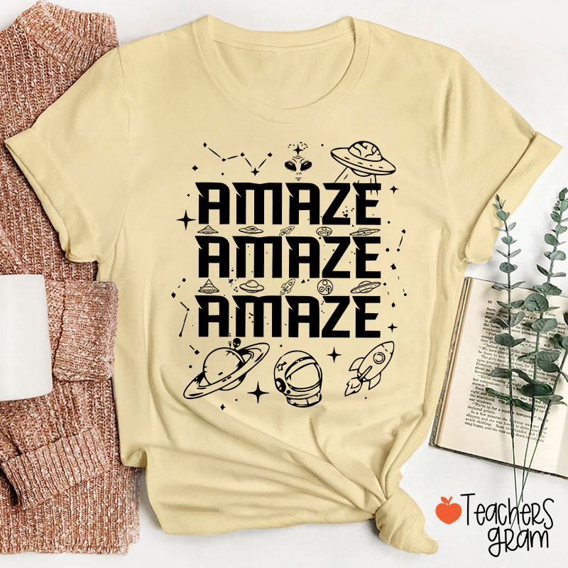 Amaze Amaze Amaze Sci Fi Book Lover Teacher T-Shirt