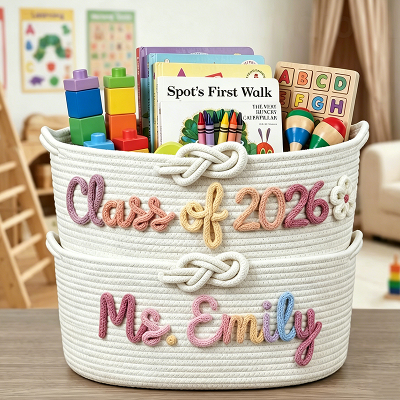 Personalized Name Appreciation Teacher Basket 