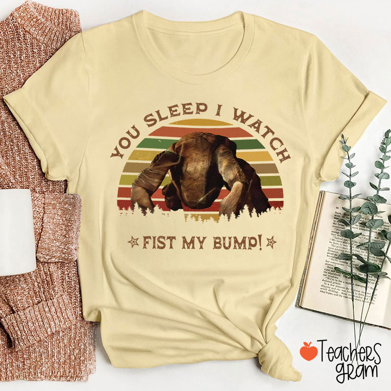 You Sleep I Watch Fist My Bump Teacher T-Shirt