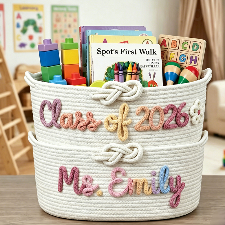 Personalized Name Appreciation Teacher Basket 