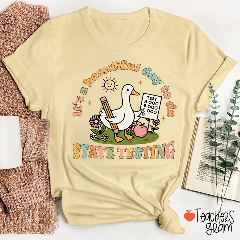 It's A Beautiful Day To Do State Testing Teacher T-Shirt