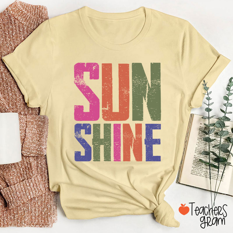 Sun Shine Summer Vibe Teacher T-Shirt