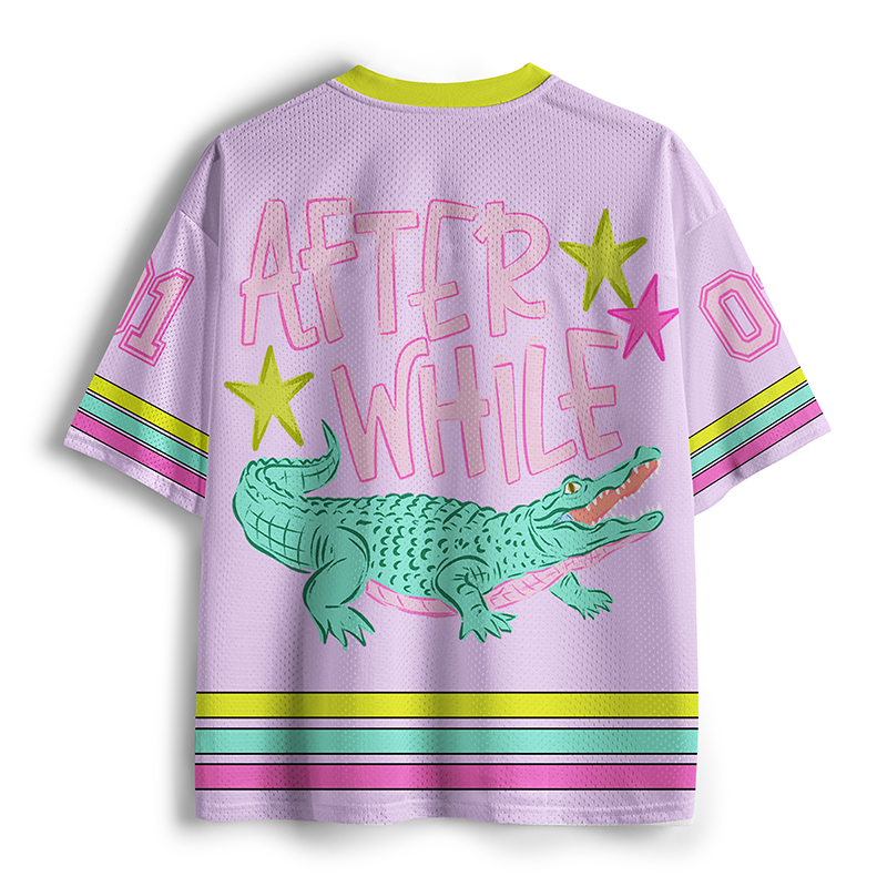 Later Gator After While Crocodile Teacher Mesh Jersey
