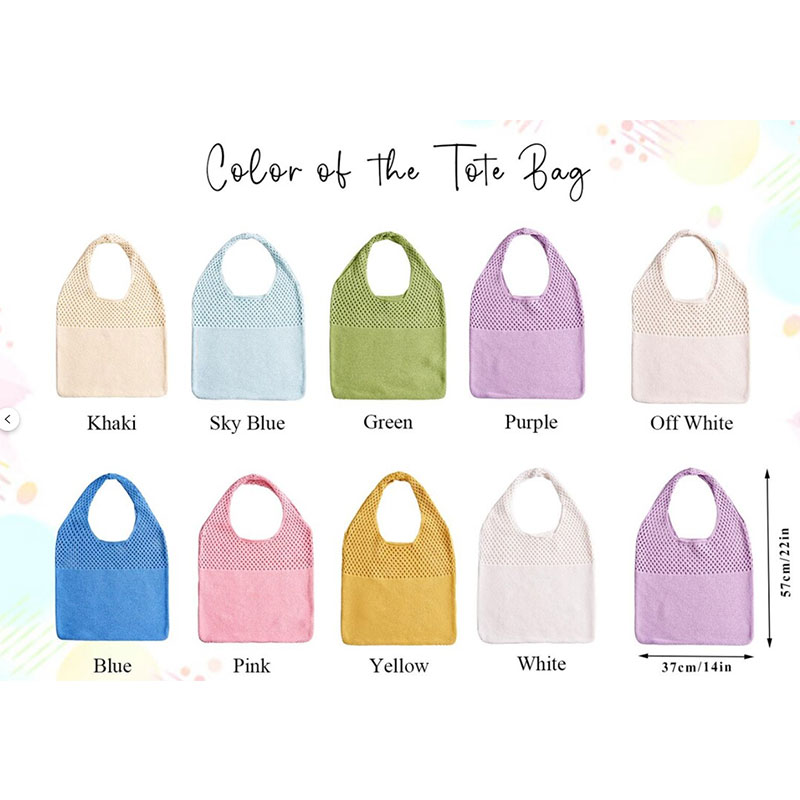 Personalized Name Embroidered Knitted Tote Bag