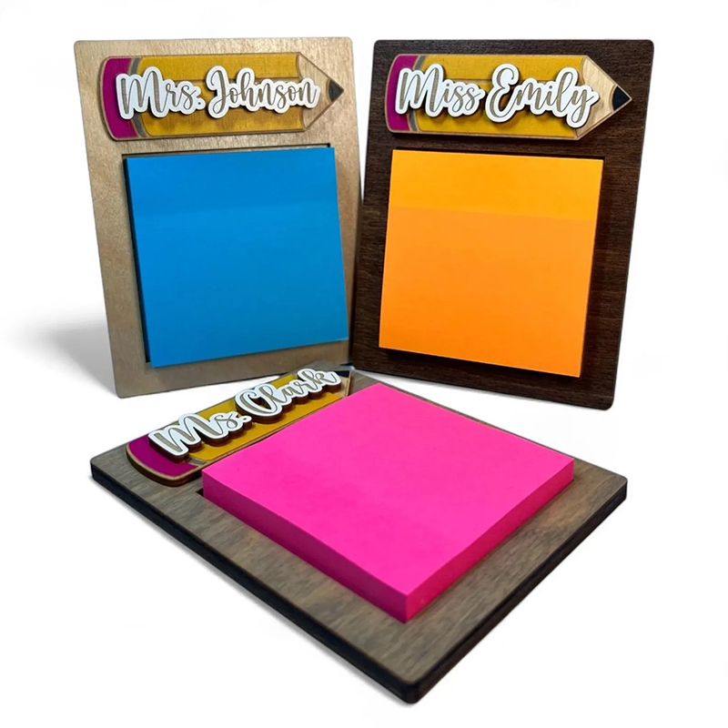 Personalized Teacher Sticky Note Pad Holder