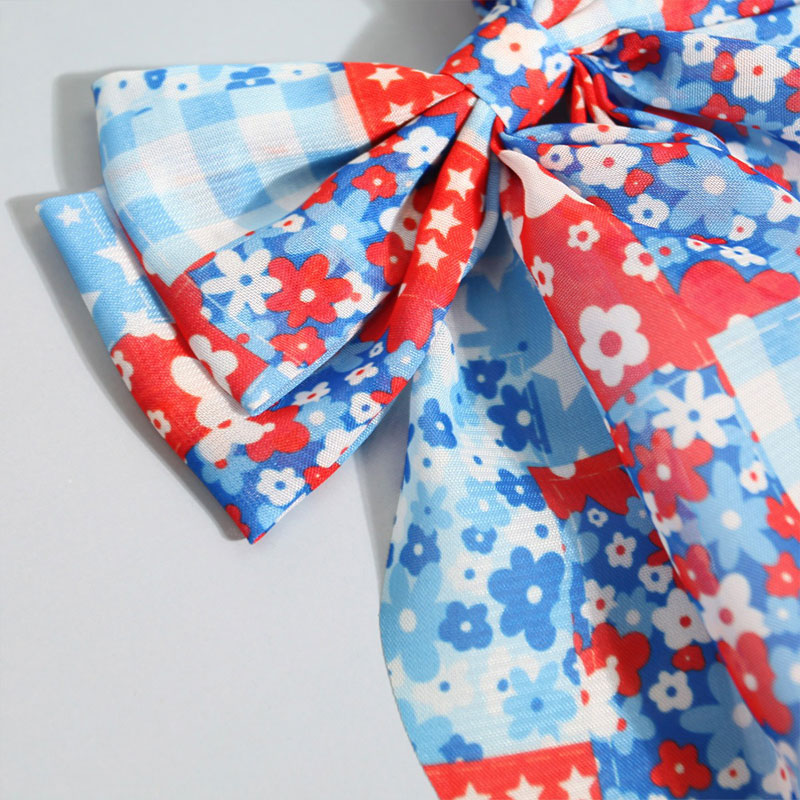American Flag Teacher Hair Bow Clips