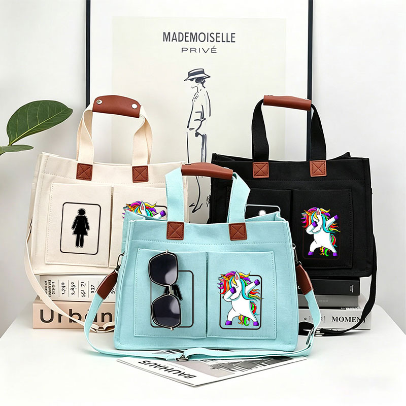 Casual Multi-Pocket Capacity Canvas Bag