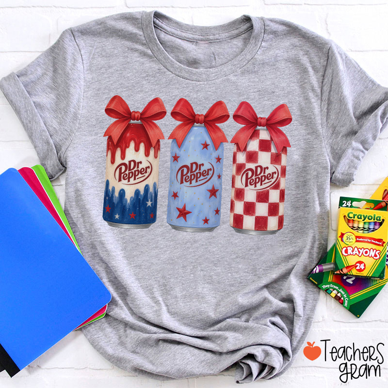 Dr Pepper Patriotic Teacher T-Shirt