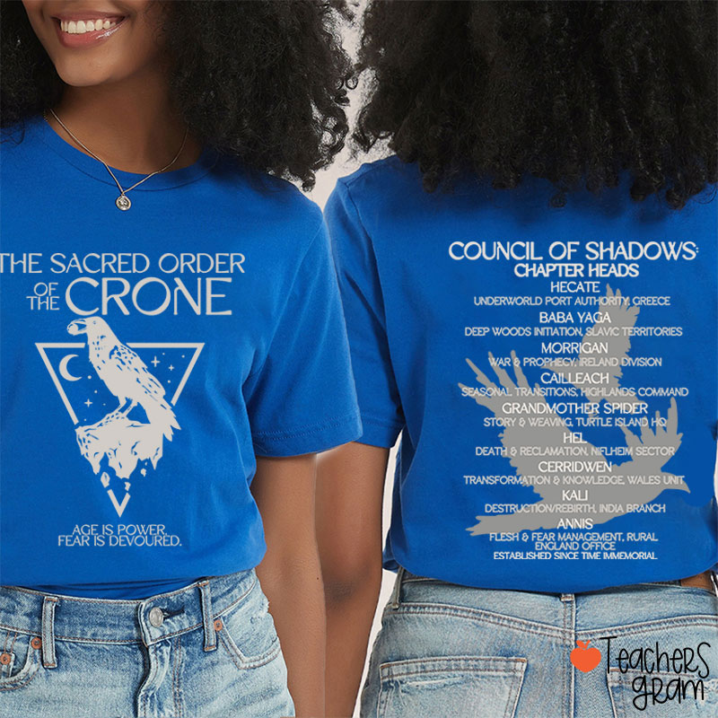 The Sacred Order Of The Crone Teacher Two Sided T-Shirt