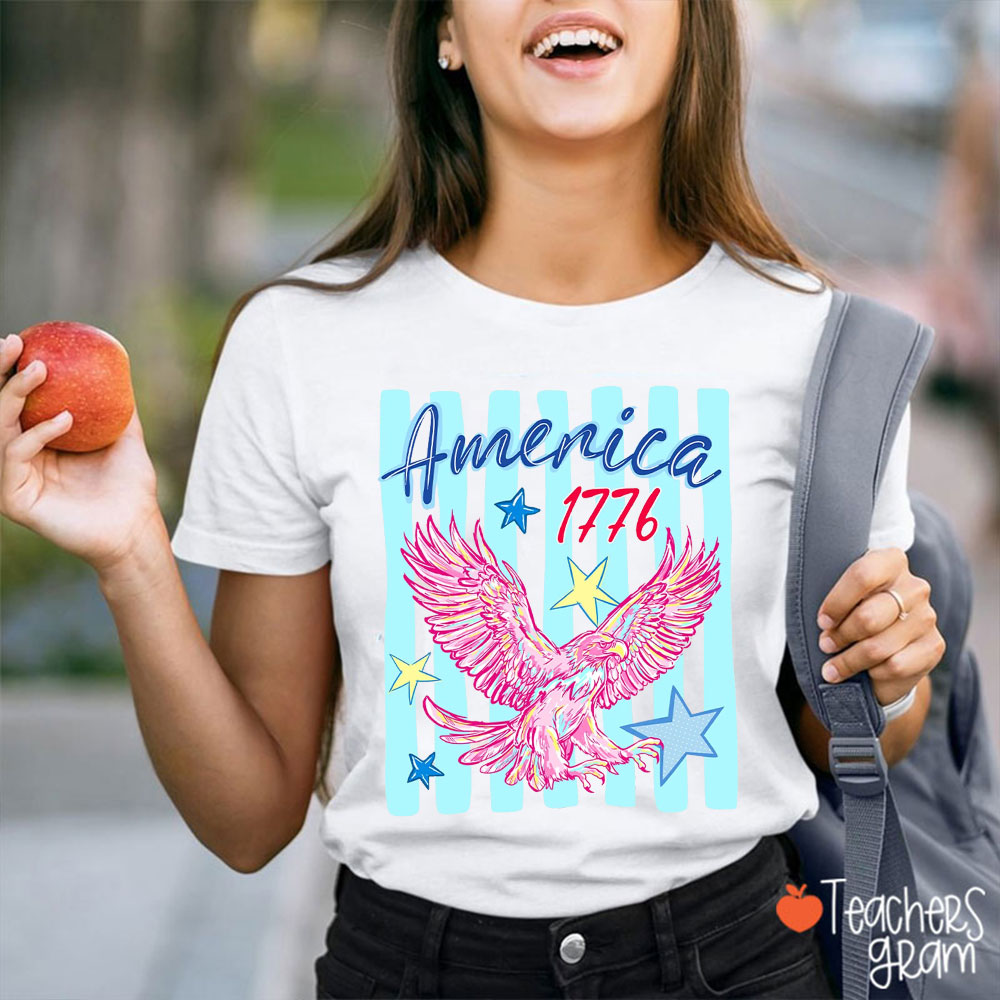 America Eagle 1776 Teacher T-Shirt