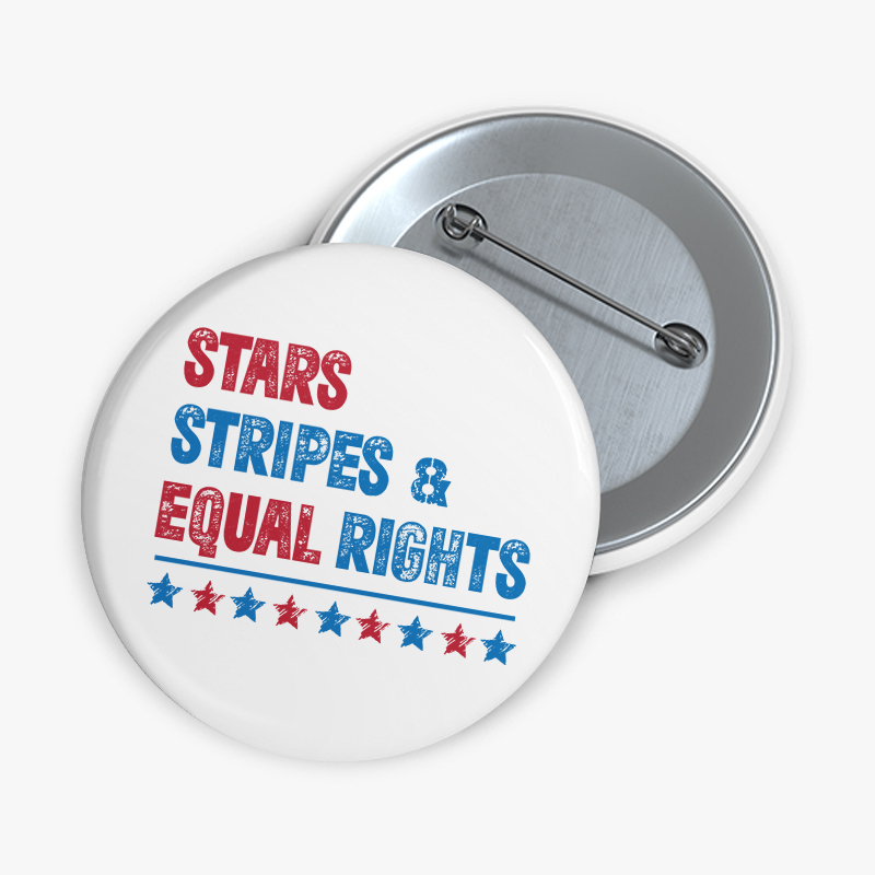 Stars Stripes And Equal Rights Teacher Pinback Button