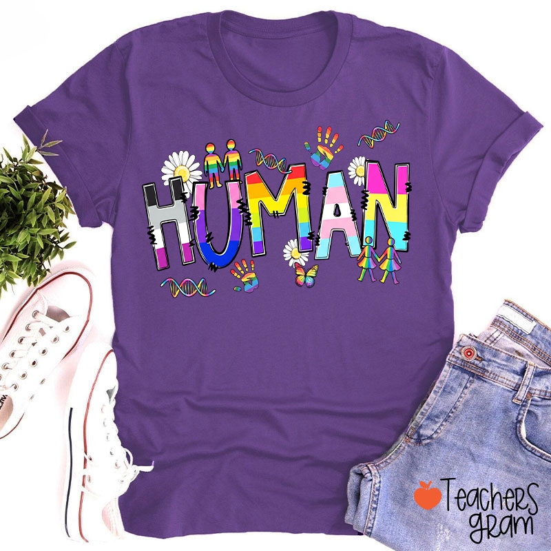 Human Pride Teacher T-Shirt